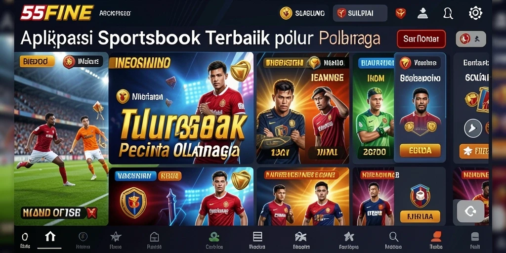 Tampilan gameplay menarik di aplikasi Sportsbook 55FIVE.