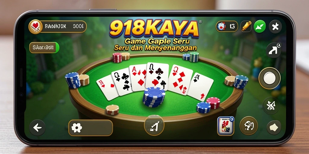 Tampilan seru gameplay Gaple di 918KAYA.