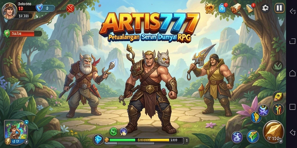 Tangkapan layar menunjukkan aksi seru dalam permainan RPG.