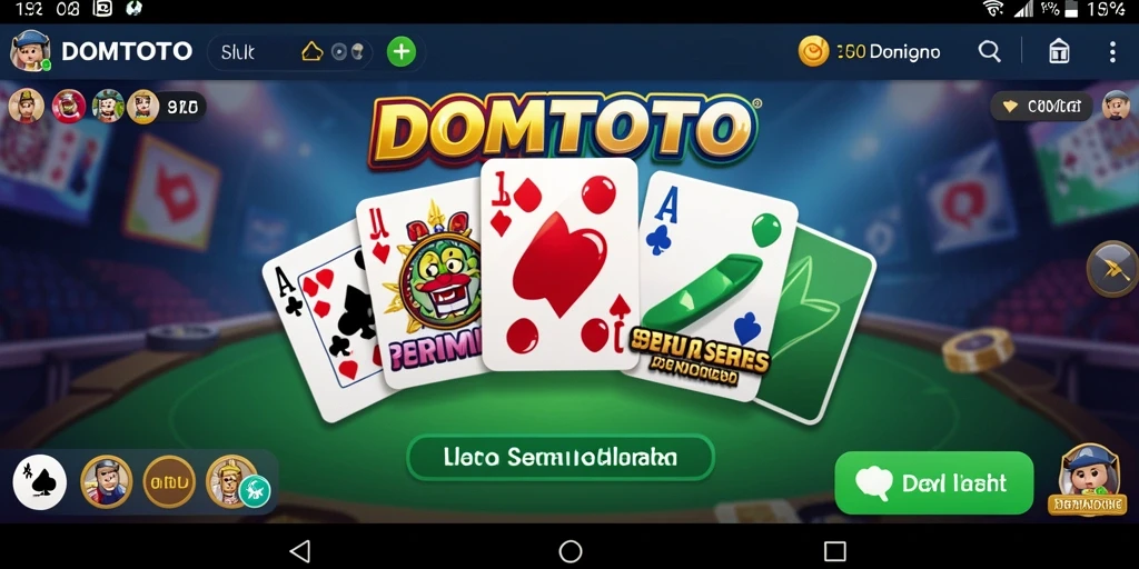 Tampilan gameplay mengasyikan dari game Domino DOMTOTO.