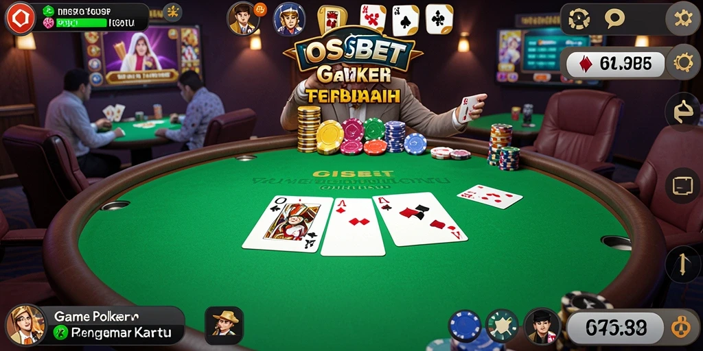 Tampilan menarik dari gameplay Poker IOSBET yang menegangkan.