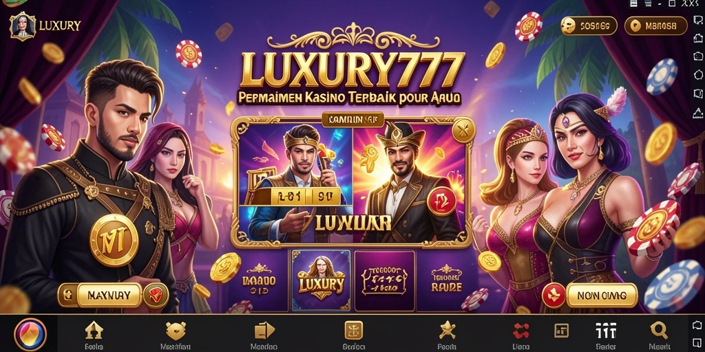 Tampilan menarik gameplay LUXURY777 dalam suasana Kasino.