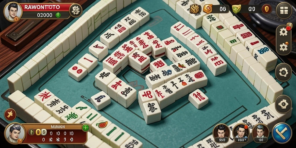 Screenshot gameplay RAWONTOTO menampilkan tantangan Mahjong yang seru dan menyenangkan.