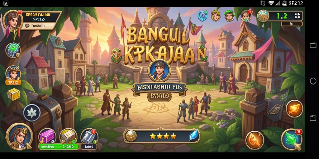 Tampilan utama gameplay SP212 memperlihatkan keseruan membangun bisnis.