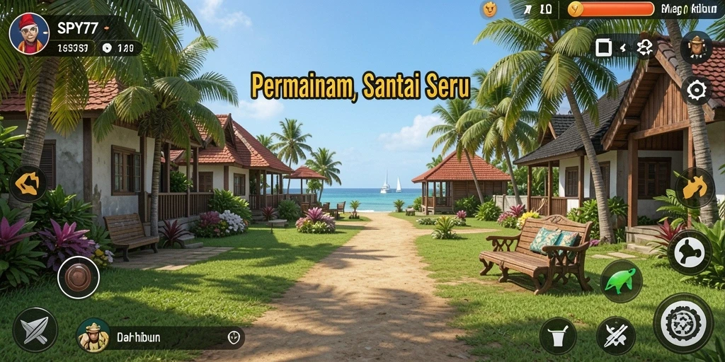 Tampilan gameplay SPY77 yang seru dan penuh warna.