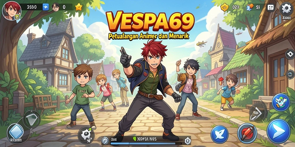 Gameplay VESPA69 menampilkan karakter Anime yang beraksi seru.